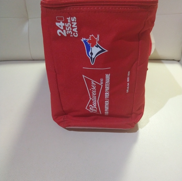 Budweiser Beer Toronto Blue Jays Soda Cooler Bag Zipper - Picture 7 of 12